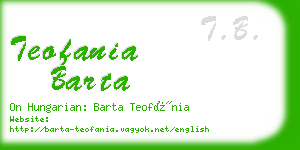 teofania barta business card